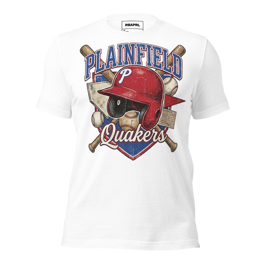 Plainfield Quakers Baseball T-Shirt in White – Indiana Spirit Wear by Hometown Gameday Co.