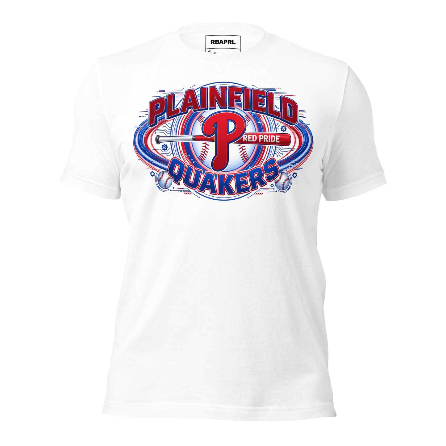 Plainfield Quakers Baseball T-Shirt in White – Indiana Spirit Wear by Hometown Gameday Co.