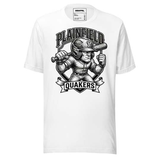 Plainfield Quakers Baseball T-Shirt in White – Indiana Spirit Wear by Hometown Gameday Co.