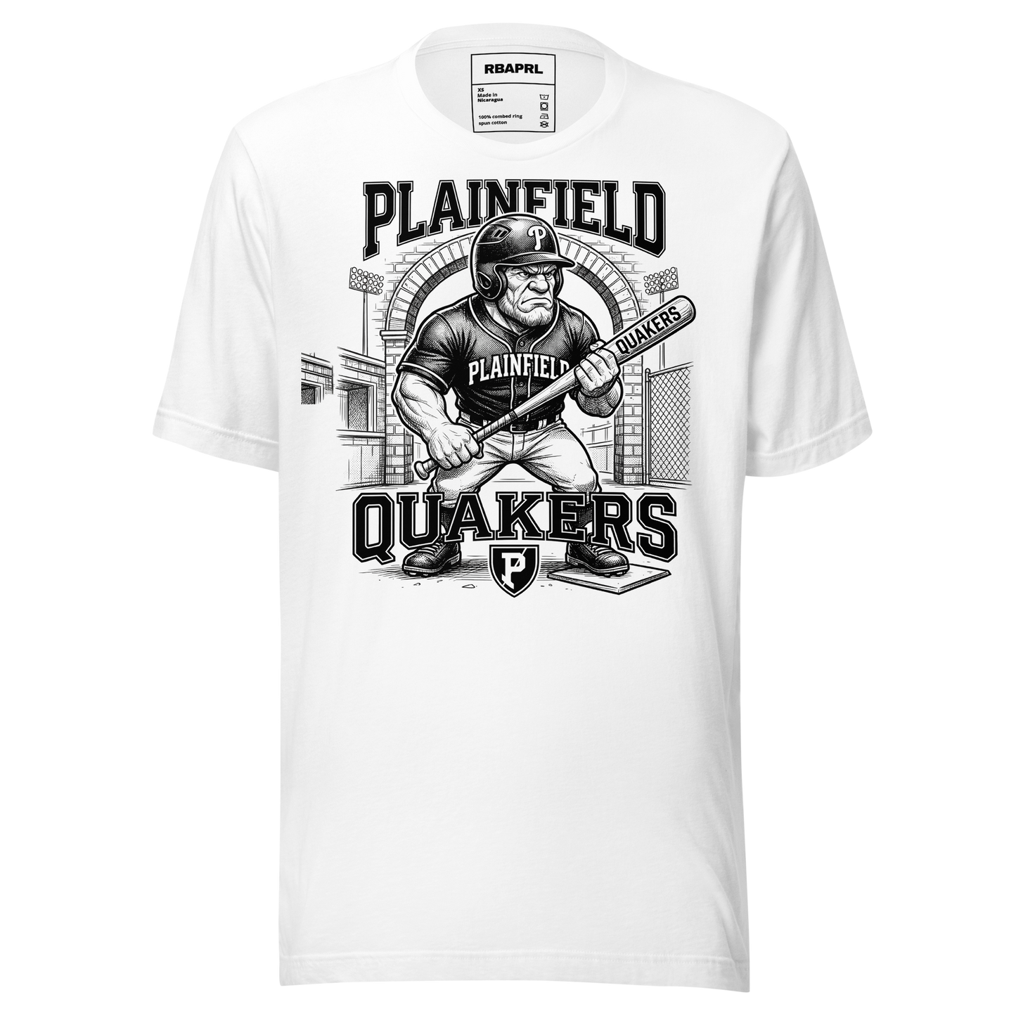 Plainfield Quakers Baseball T-Shirt in White – Indiana Spirit Wear by Hometown Gameday Co.