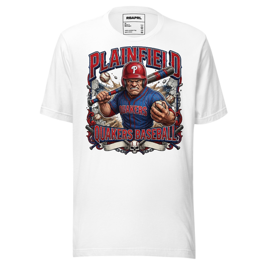 Plainfield Quakers Baseball T-Shirt in White – Indiana Spirit Wear by Hometown Gameday Co.