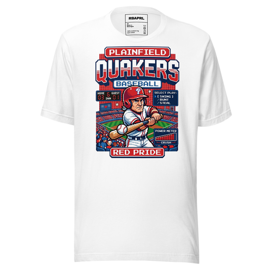 Plainfield Quakers Baseball T-Shirt in White – Indiana Spirit Wear by Hometown Gameday Co.