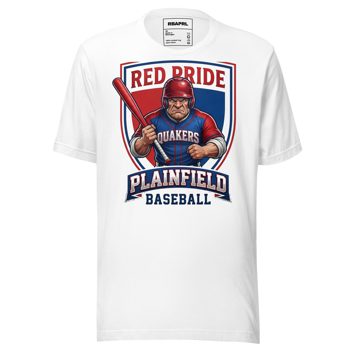 Plainfield Quakers Baseball T-Shirt in White – Indiana Spirit Wear by Hometown Gameday Co.