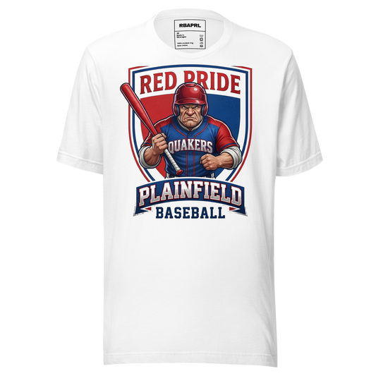 Plainfield Quakers Baseball T-Shirt in White – Indiana Spirit Wear by Hometown Gameday Co.