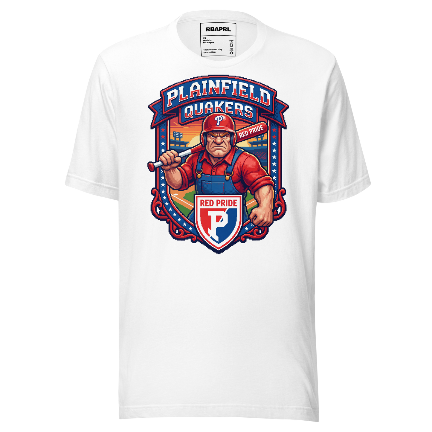 Plainfield Quakers Baseball T-Shirt in White – Indiana Spirit Wear by Hometown Gameday Co.