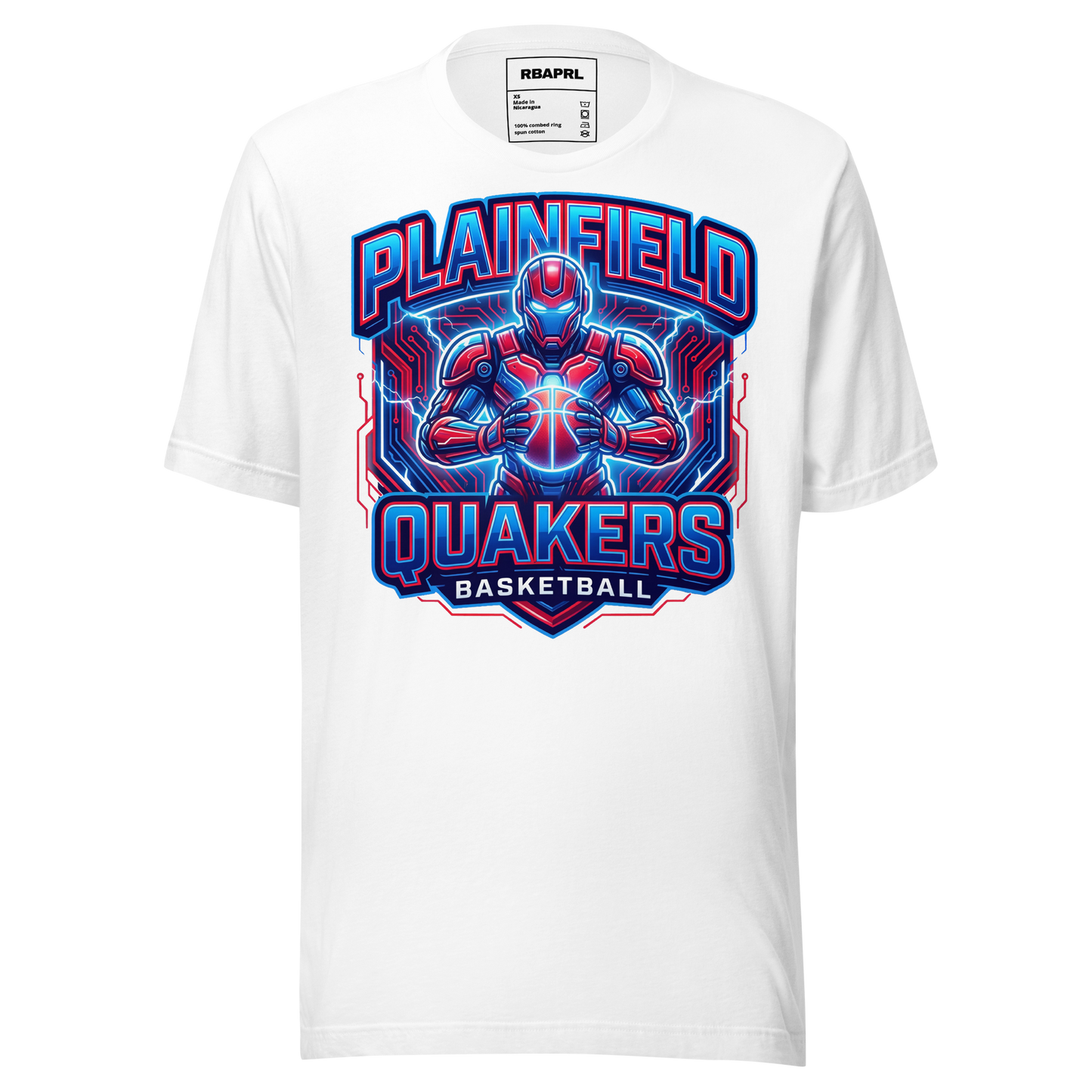 Plainfield Quakers Basketball T-Shirt in White – Indiana Spirit Wear by Hometown Gameday Co.
