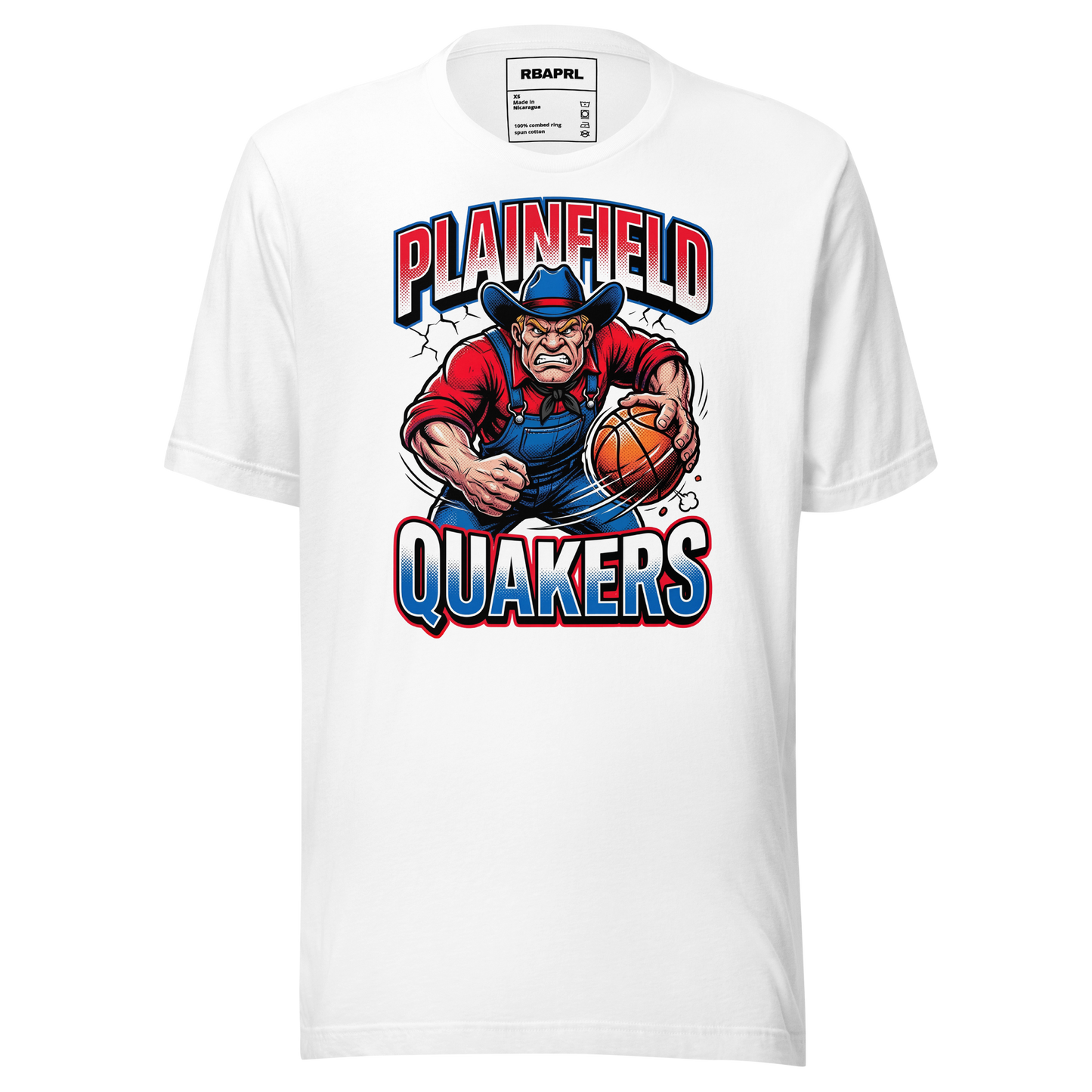 Plainfield Quakers Basketball T-Shirt in White – Indiana Spirit Wear by Hometown Gameday Co.