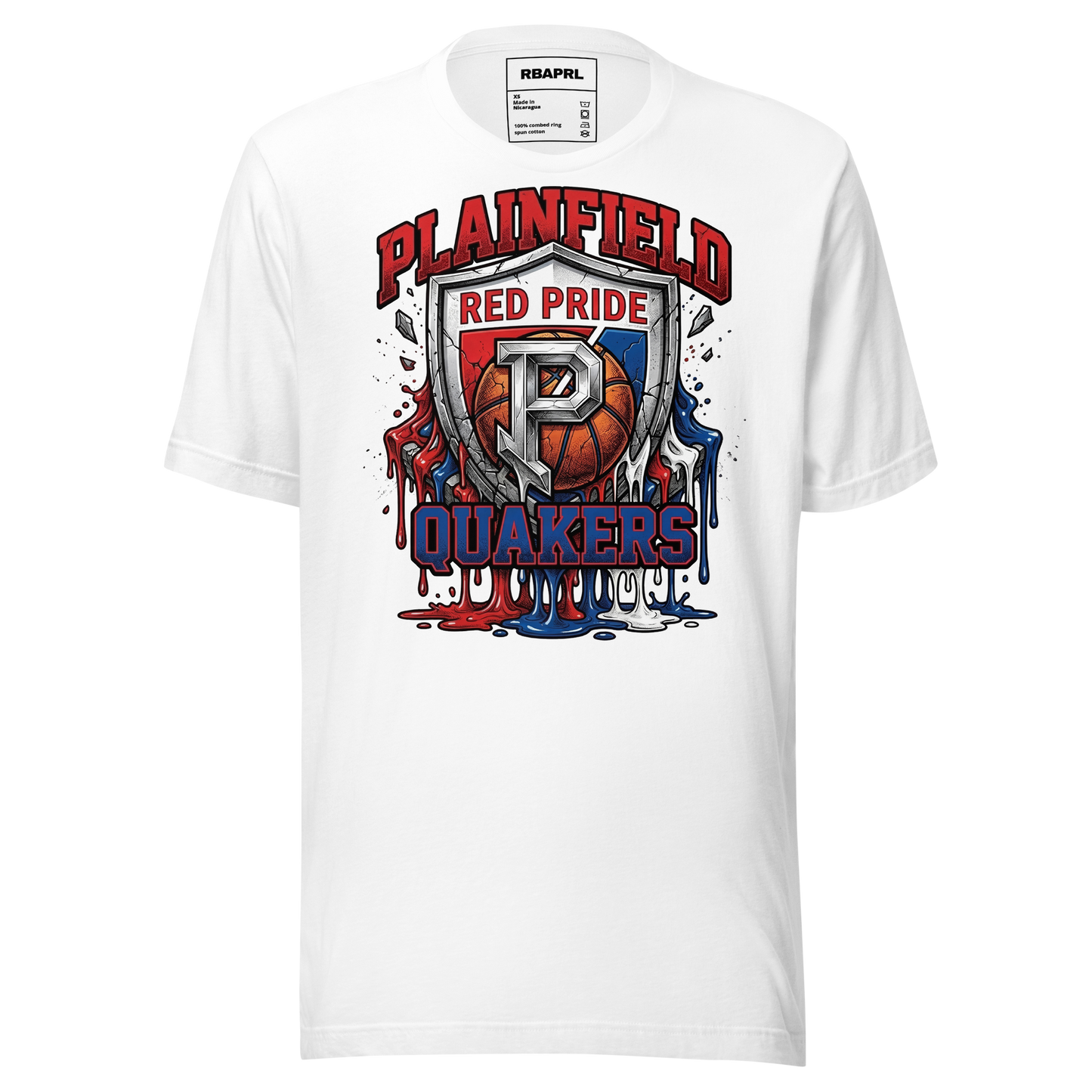 Plainfield Quakers Basketball T-Shirt in White – Indiana Spirit Wear by Hometown Gameday Co.