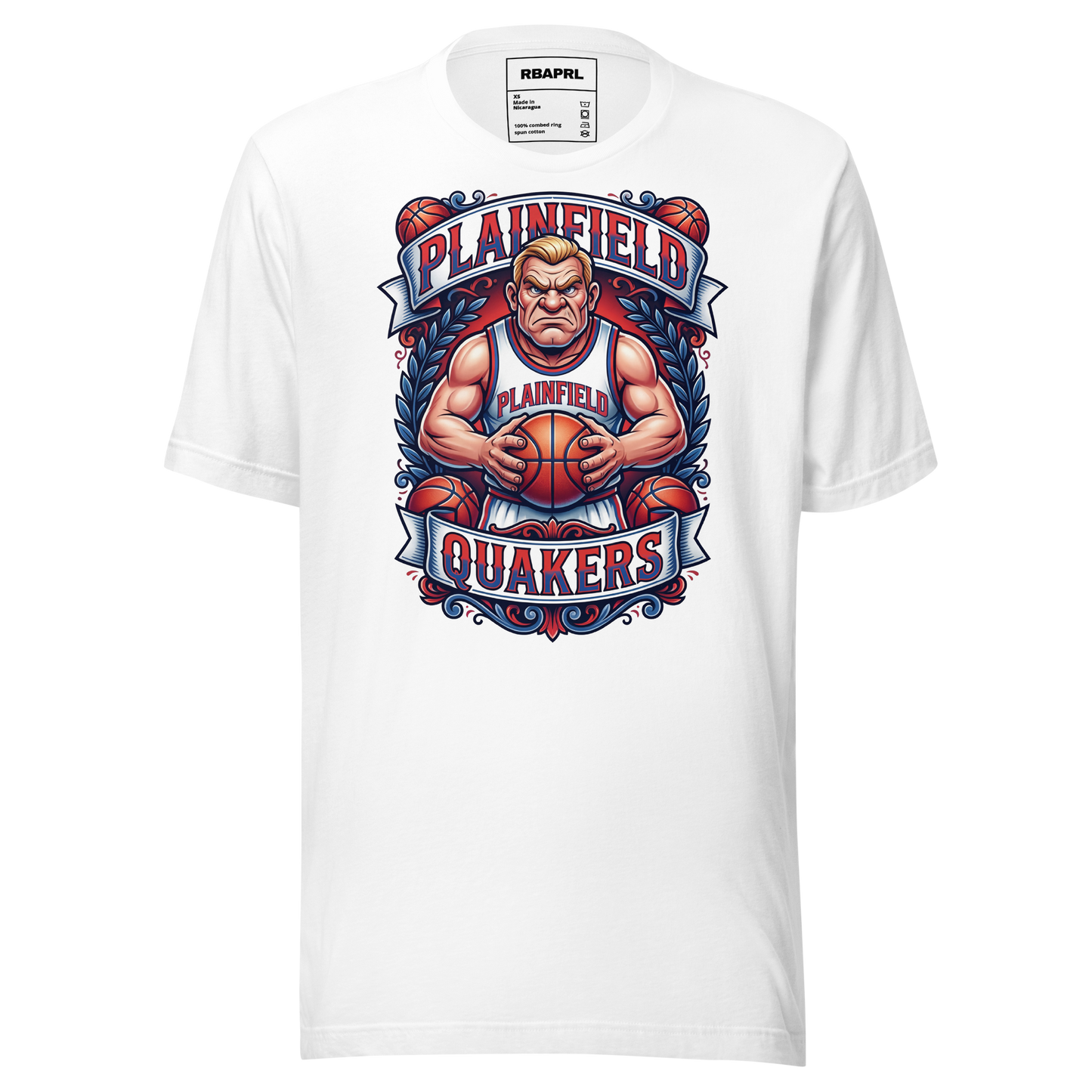 Plainfield Quakers Basketball T-Shirt in White – Indiana Spirit Wear by Hometown Gameday Co.
