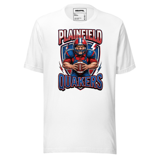 Plainfield Quakers Football T-Shirt in White – Indiana Spirit Wear by Hometown Gameday Co.