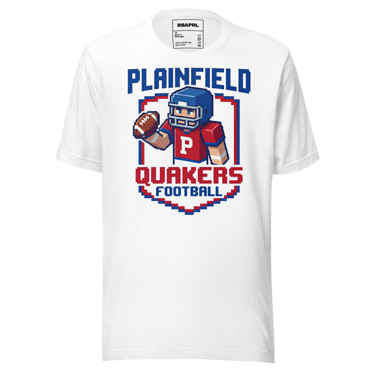 Plainfield Quakers Football T-Shirt in White – Indiana Spirit Wear by Hometown Gameday Co.