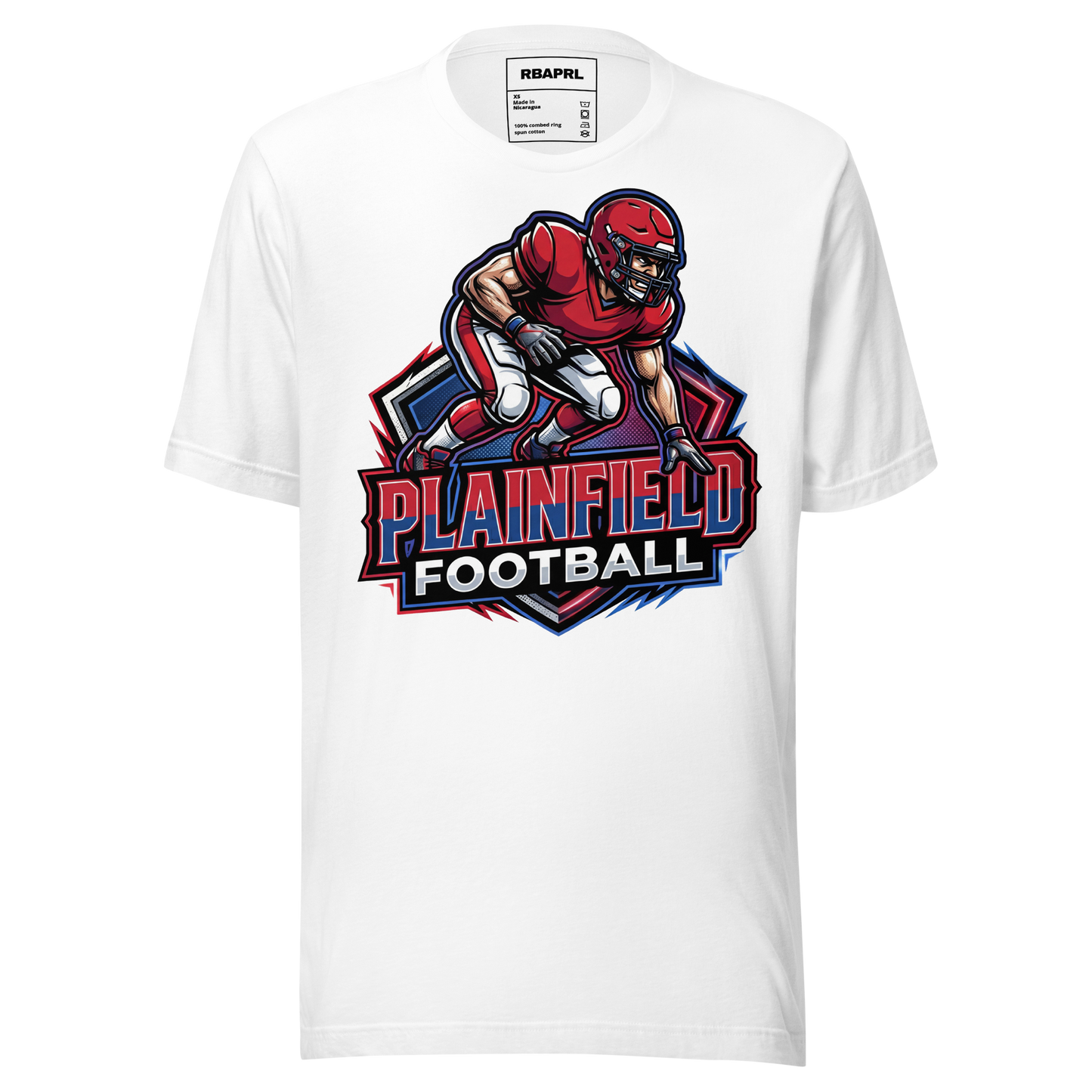 Plainfield Quakers Football T-Shirt in White – Indiana Spirit Wear by Hometown Gameday Co.