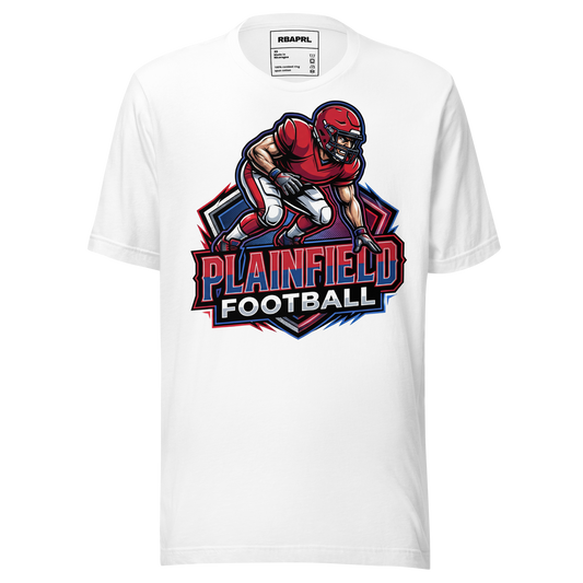Plainfield Quakers Football T-Shirt in White – Indiana Spirit Wear by Hometown Gameday Co.