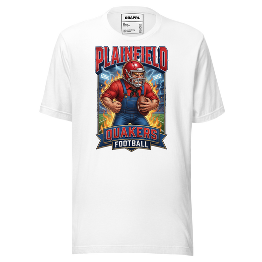 Plainfield Quakers Football T-Shirt in White – Indiana Spirit Wear by Hometown Gameday Co.
