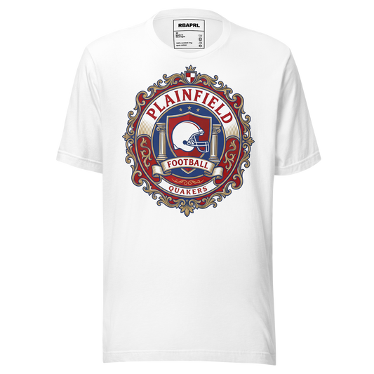 Plainfield Quakers Football T-Shirt in White – Indiana Spirit Wear by Hometown Gameday Co.
