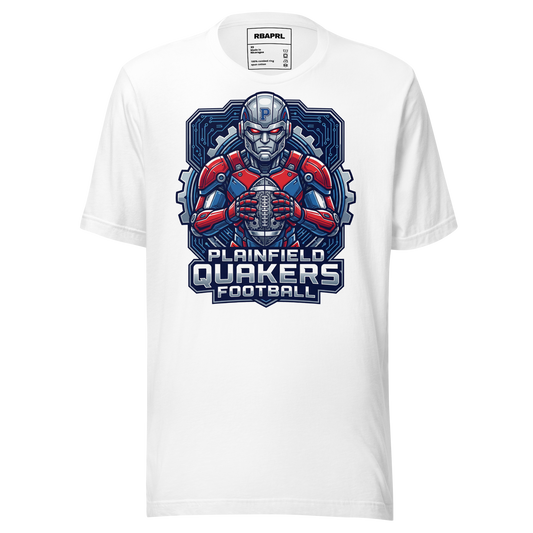 Plainfield Quakers Football T-Shirt in White – Indiana Spirit Wear by Hometown Gameday Co.