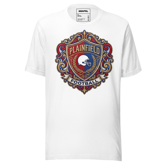 Plainfield Quakers Football T-Shirt in White – Indiana Spirit Wear by Hometown Gameday Co.