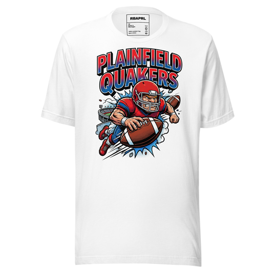 Plainfield Quakers Football T-Shirt in White – Indiana Spirit Wear by Hometown Gameday Co.