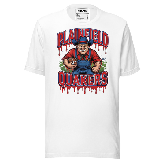 Plainfield Quakers Football T-Shirt in White – Indiana Spirit Wear by Hometown Gameday Co.