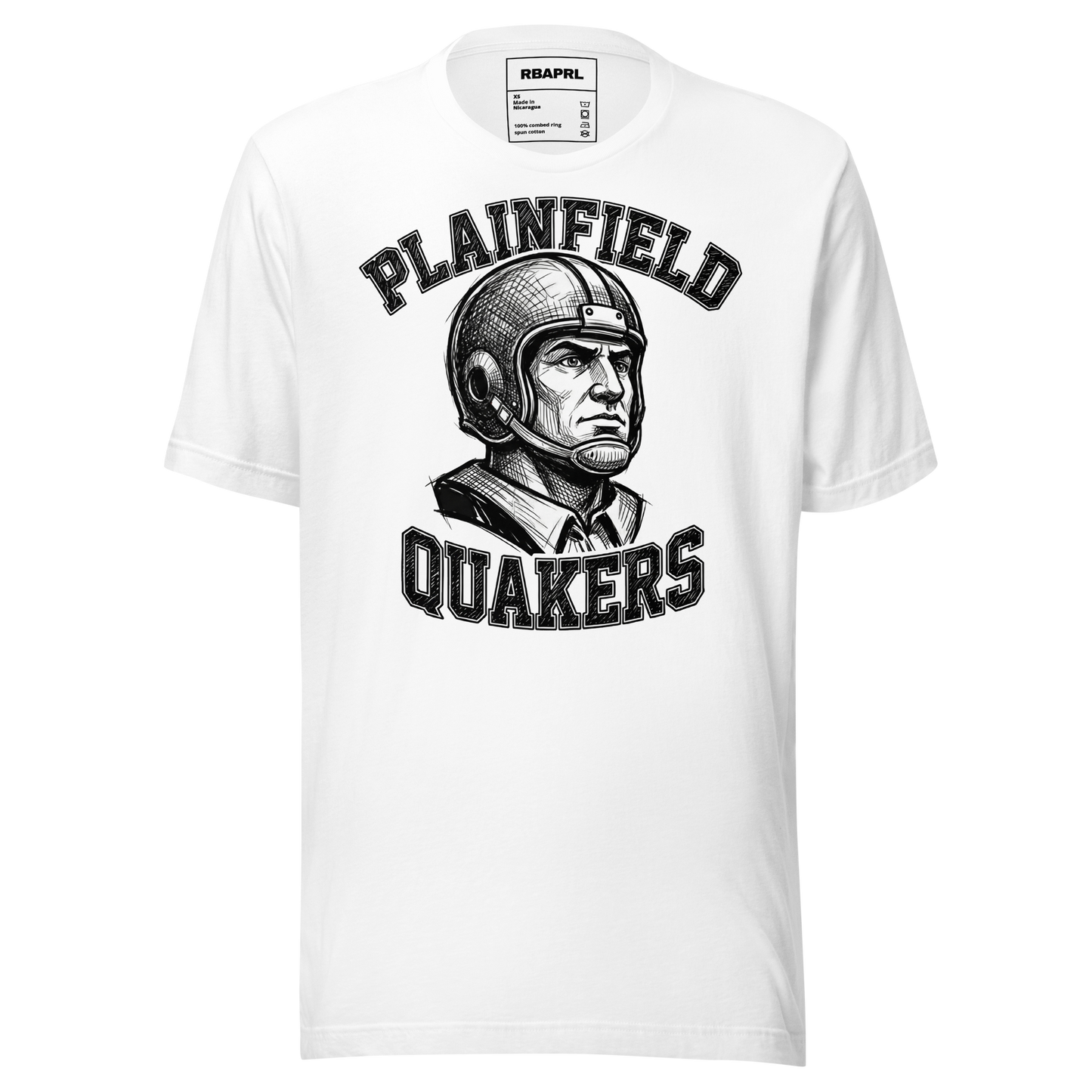 Plainfield Quakers Football T-Shirt in White – Indiana Spirit Wear by Hometown Gameday Co.