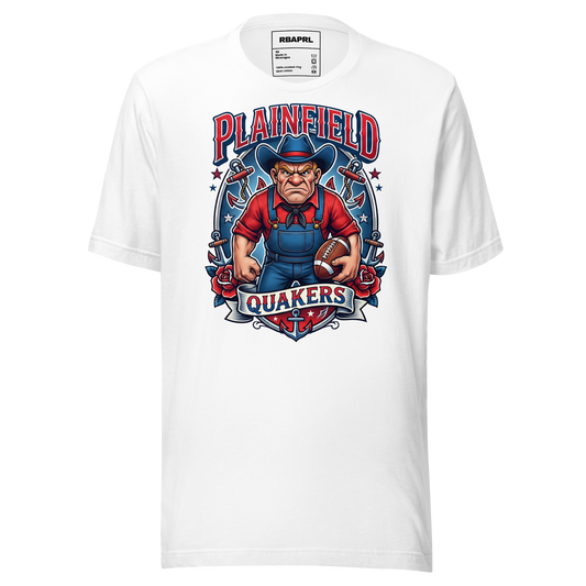 Plainfield Quakers Football T-Shirt in White – Indiana Spirit Wear by Hometown Gameday Co.
