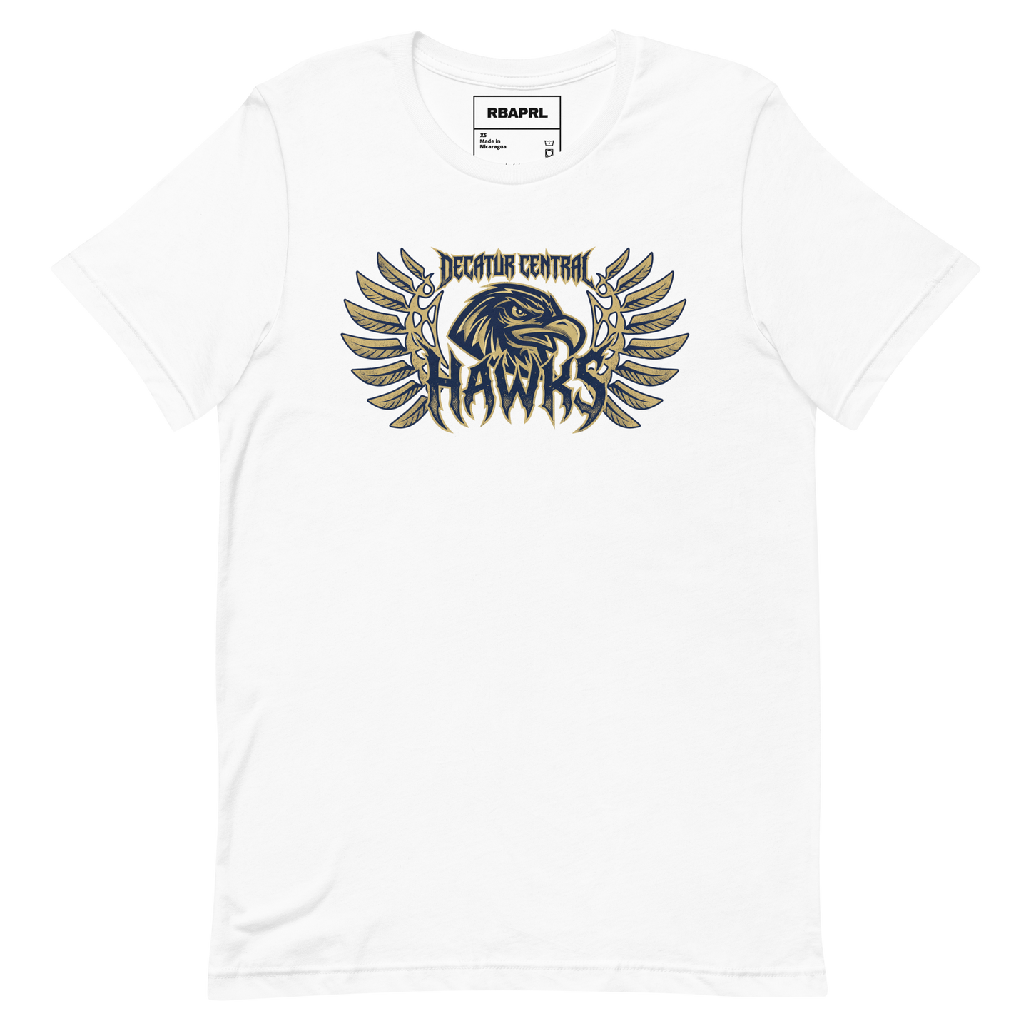 Decatur Central Hawks Football T-Shirt in White – Indiana Spirit Wear by Hometown Gameday Co.