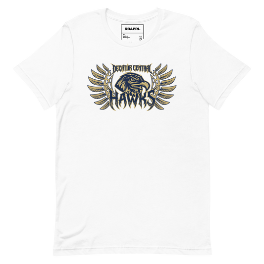 Decatur Central Hawks Football T-Shirt in White – Indiana Spirit Wear by Hometown Gameday Co.