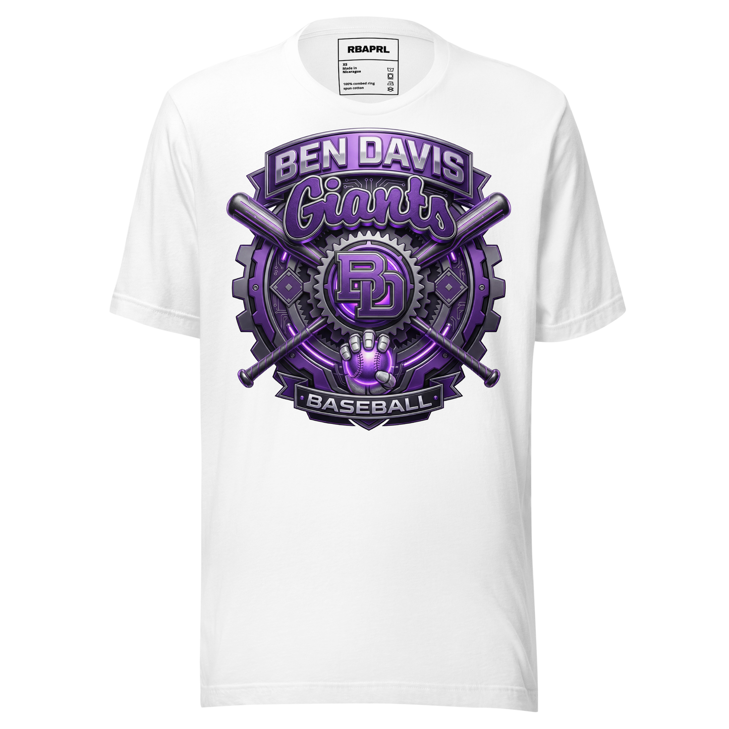 Ben Davis Giants Baseball T-Shirt in White – Indiana Spirit Wear by Hometown Gameday Co.