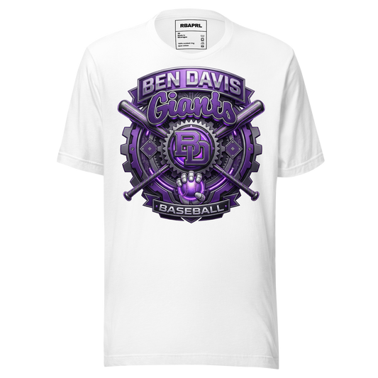 Ben Davis Giants Baseball T-Shirt in White – Indiana Spirit Wear by Hometown Gameday Co.