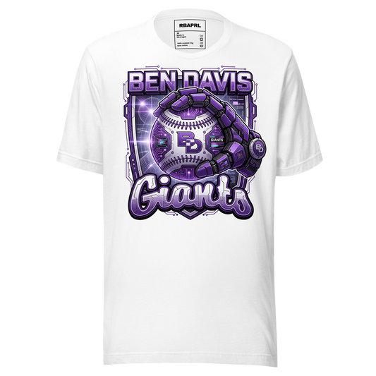 Ben Davis Giants Baseball T-Shirt in White – Indiana Spirit Wear by Hometown Gameday Co.