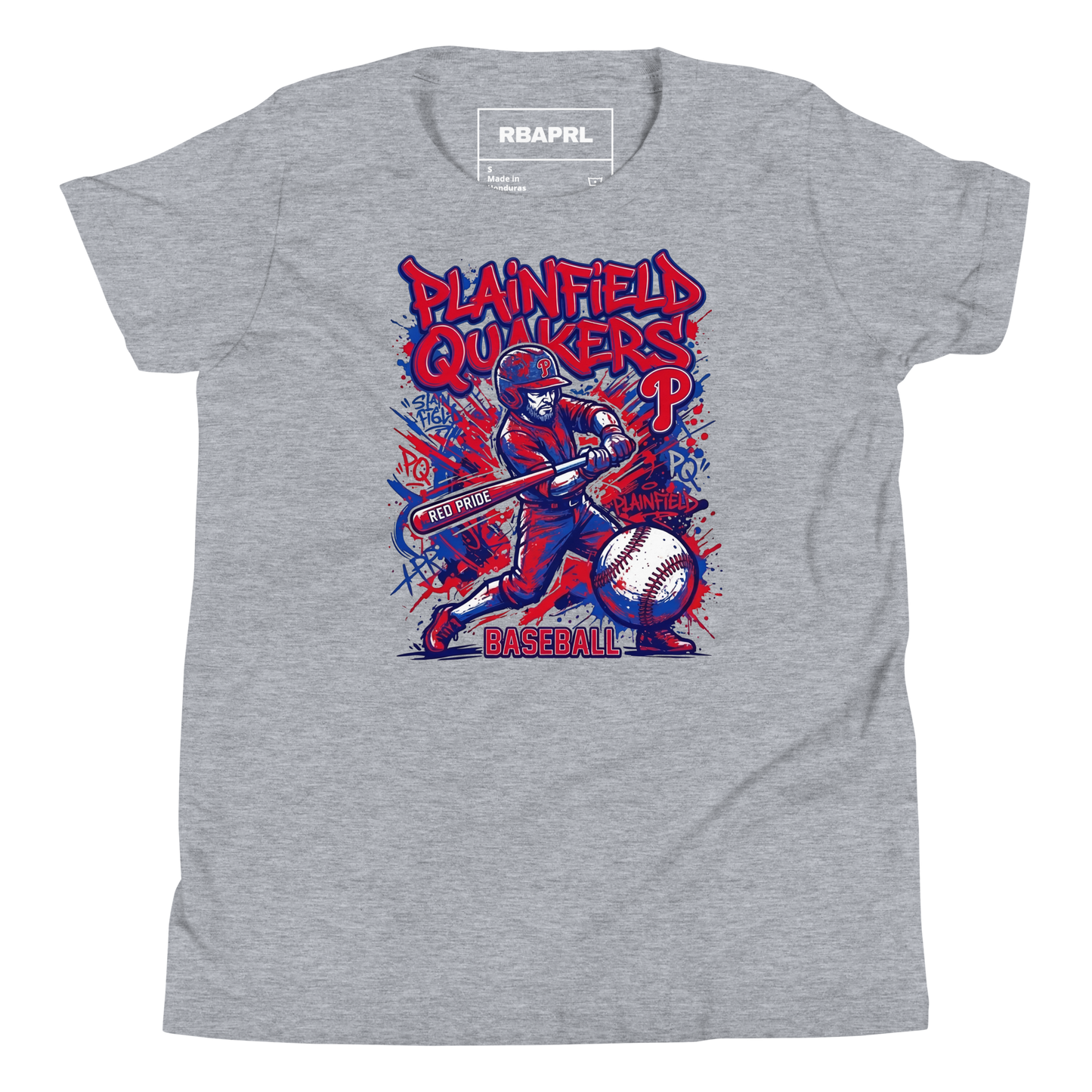 Plainfield Quakers Baseball Youth T-Shirt in Athletic Heather – Indiana Spirit Wear by Hometown Gameday Co.